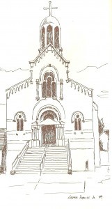 Historical Church Sketches Holy Resurrection Serbian E. Orthodox